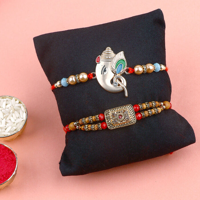 Padmabuja's ganesha jii Rakhi Set of 2