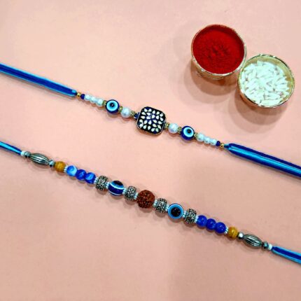 Blue Designer Rakhi Set