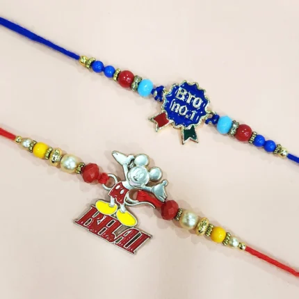 Padmabuja presents "Bond of Joy," a delightful collection for Raksha Bandhan. Includes 2 Kids Rakhi, Rakhi card, Roli-chawal, designed with vibrant colors and playful designs to enchant children's celebrations.