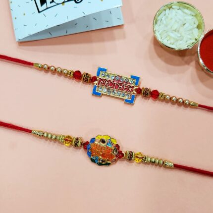 Parivarik Bandhan: Traditional Rakhi Set of 2