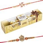 Ganesha & Swastik Rakhi with Ferrero Rocher