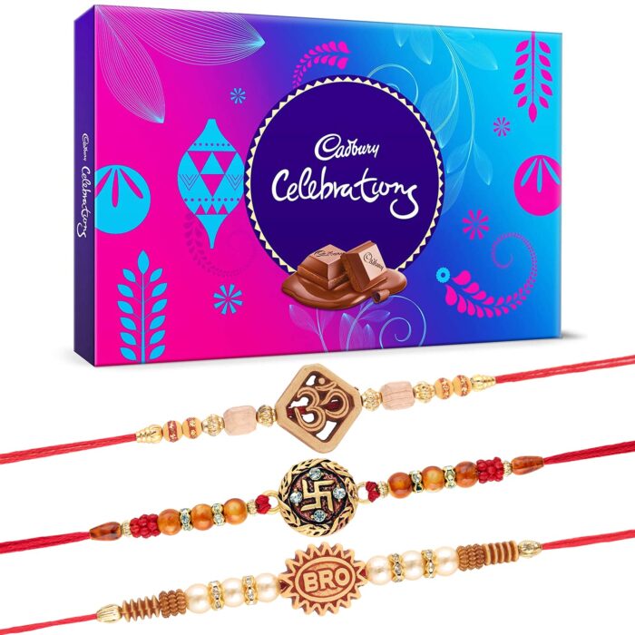 Cadbury Celebration Pack with Set of 3 Rakhi