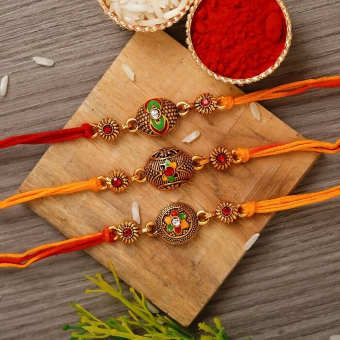 Auspicious Rakhi and Roli-Chawal Set