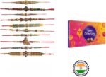 Designer Rakhi and Cadbury Celebrations combo