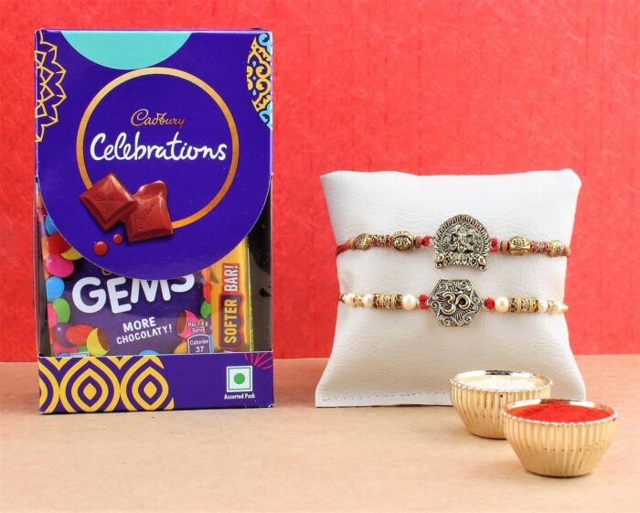 Om & Ganesha Rakhi With Cadbury Celebrations