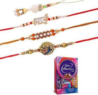 Om Veera & Bhaiya-Bhabhi Rakhi and Cadbury Celebrations combo