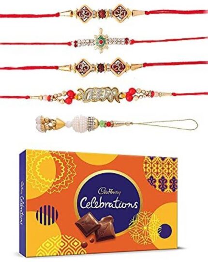 Om Veera & Bhaiya-Bhabhi Rakhi and Cadbury Celebrations combo