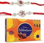 Padmabuja Om & Ganesha Rakhi with Cadbury Celebrations combo