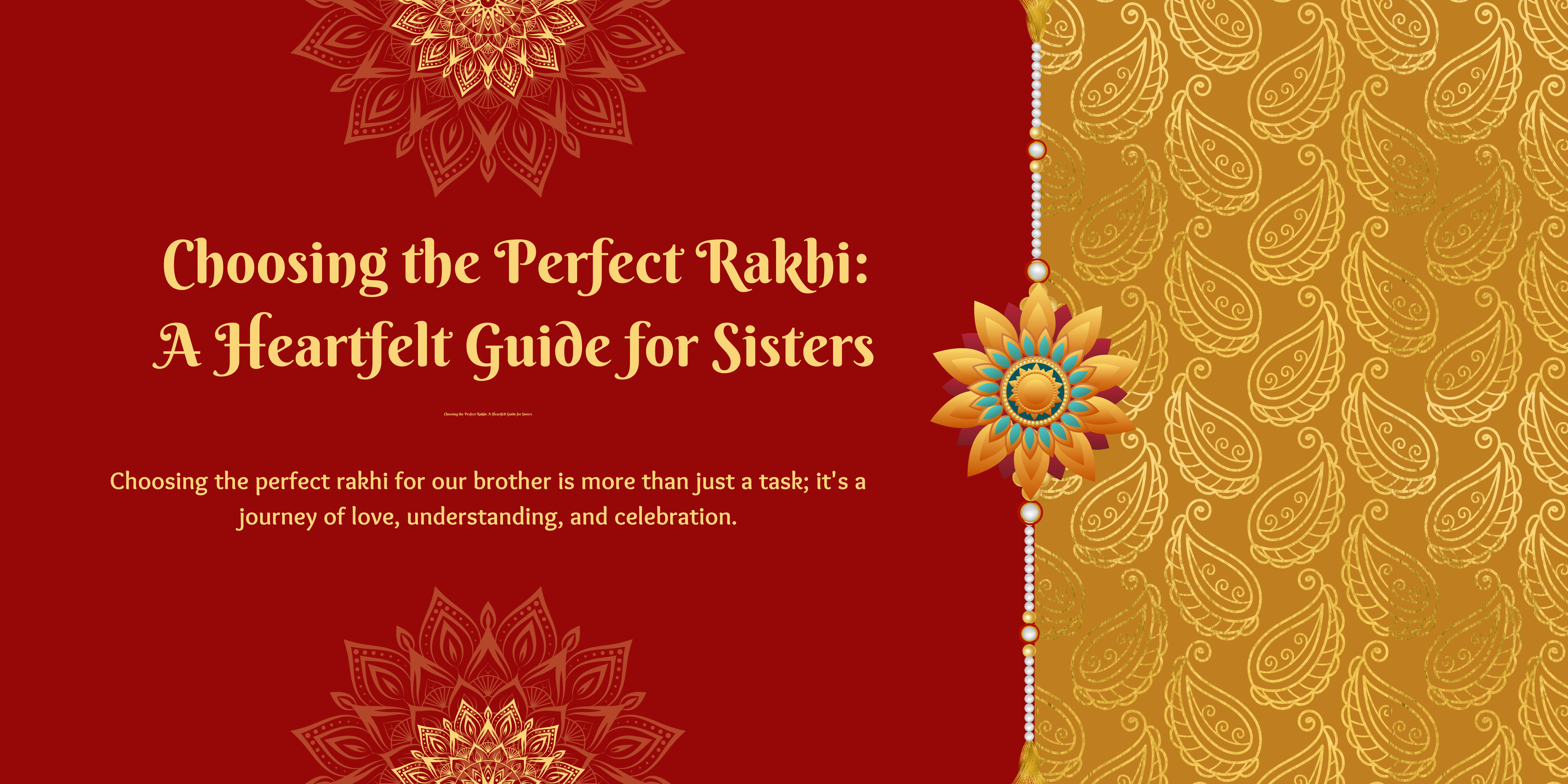 Choosing the Perfect Rakhi: A Heartfelt Guide for Sisters