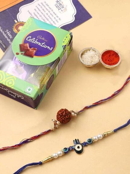 Rudraksh Rakhi and Cadbury Celebrations combo