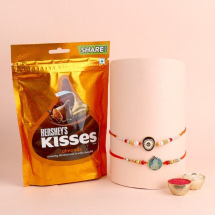 Shree Krishna Rakhi and Hershey's Kisses Chocolate