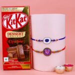 Om Design Rakhi With KitKat Chocolate