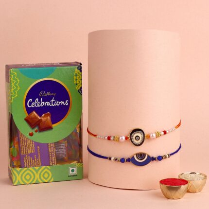 Designer Rakhi and Cadbury celebration combo