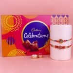 Peacock & Om Design Rakhi with Cadbury Celebrations