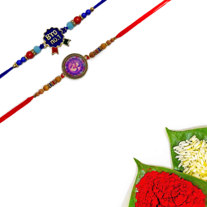 Beautiful Best Bro Rakhi & Om Rakhi Set of 2