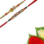 Padmabuja Bhai and Beautiful Stone Rakhi Set 2
