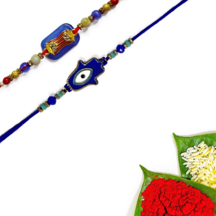 Multi-Colour Designer Rakhi Set