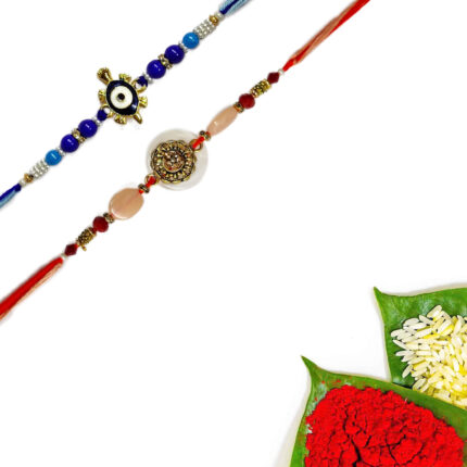 Golden Designer Rakhi set