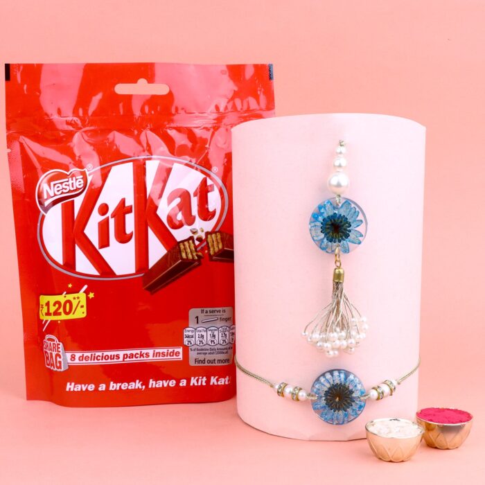 Bhaiya-Bhabhi Design Rakhi With KitKat Minis