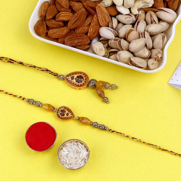 Designer Rakhi with Dry Fruits