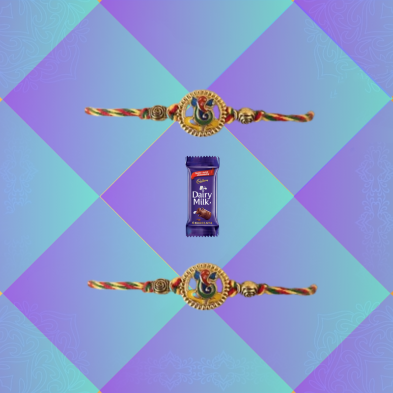 Padmabuja Ganesha Rakhi with Cadbury Dairy Milk