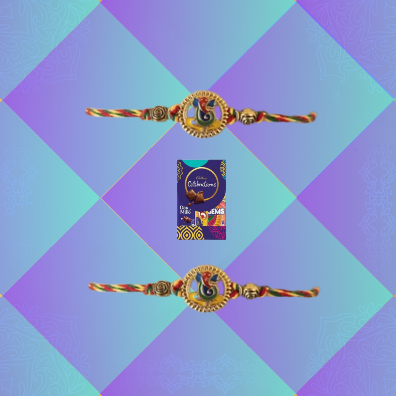 Ganesha Rakhi with Cadbury Dairy Milk