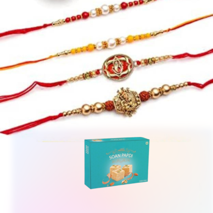 Padmabuja Ganesha Rakhi and SoanPapdi