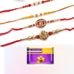 Padmabuja Ganesha Rakhi and Besan Laddu