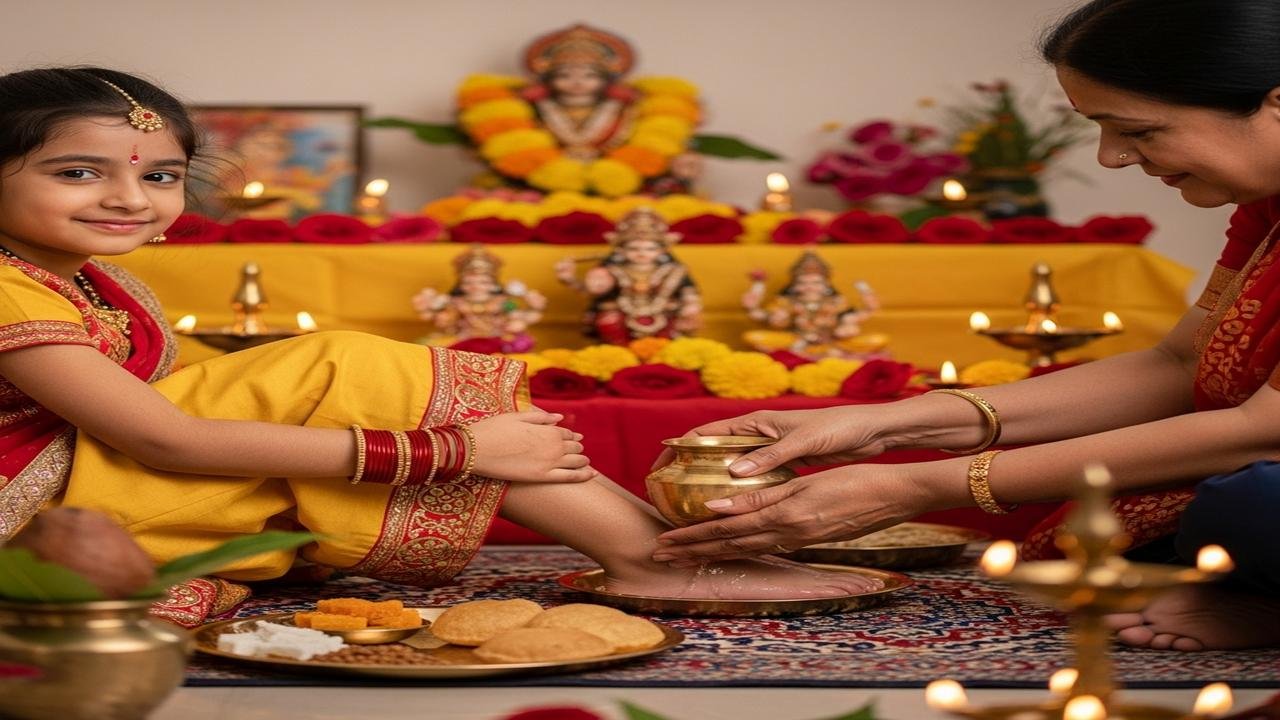 नवरात्रि में अष्टमी पर कन्या पूजन का रहस्य