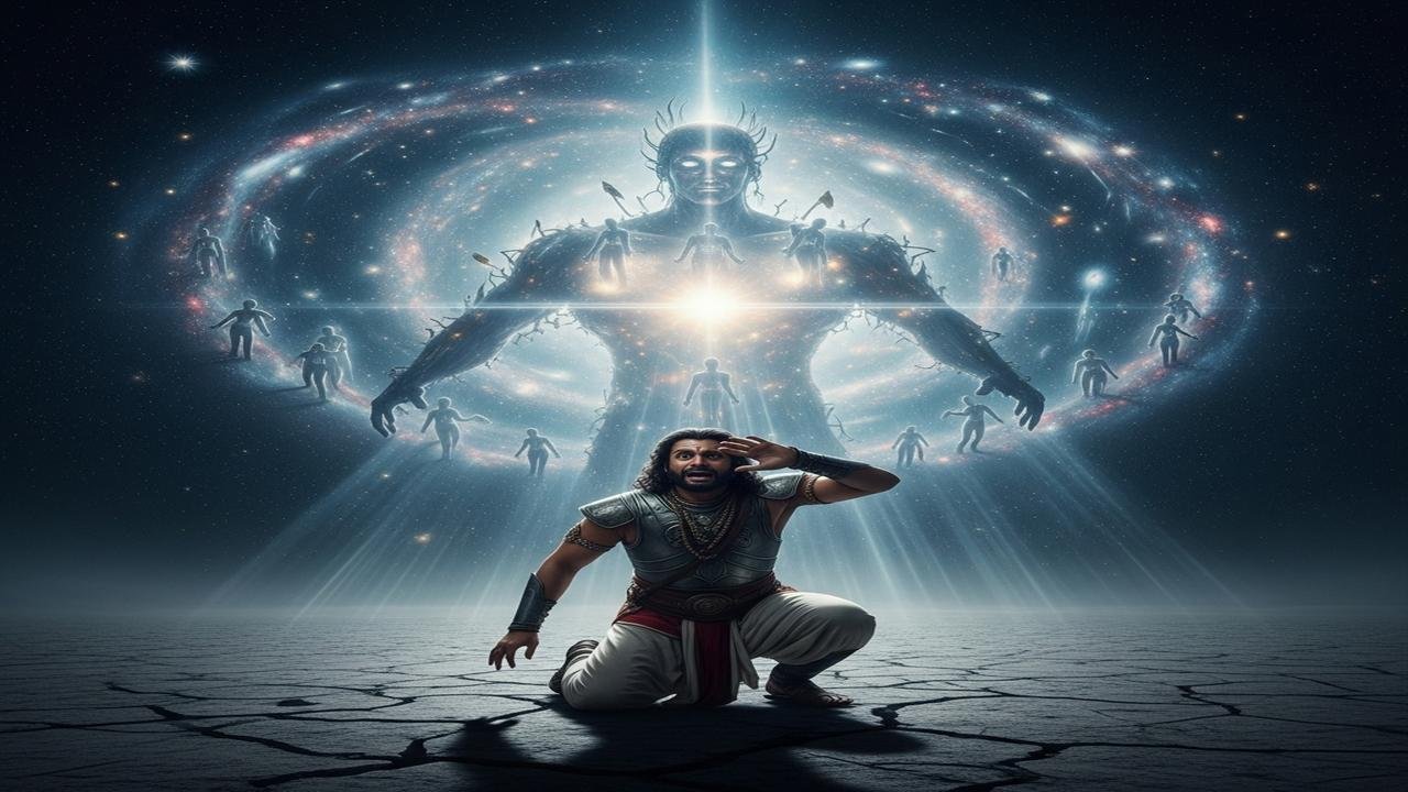 Arjuna Trembles in Fear Before the Universal Form