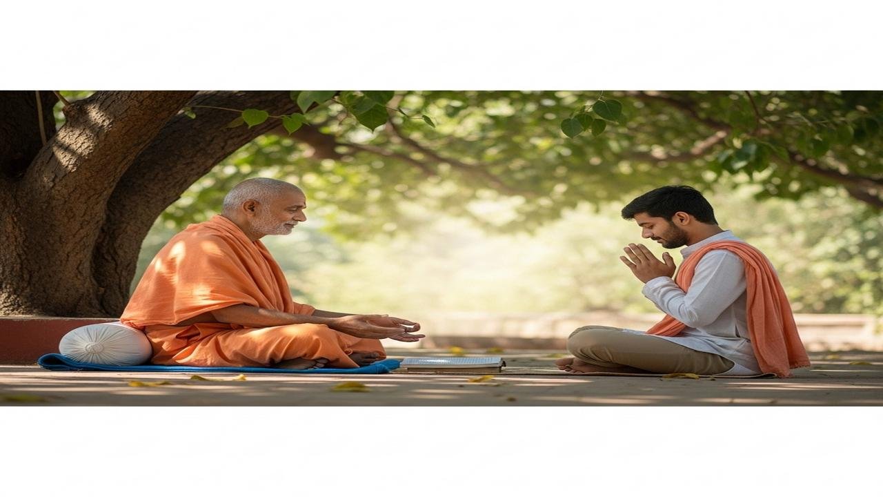 Krishna Advises Arjuna to Approach a Guru for Wisdom