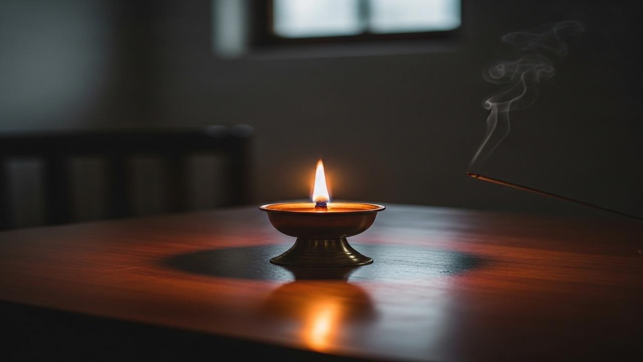 Krishna Compares the Yogi’s Mind to a Steady Lamp