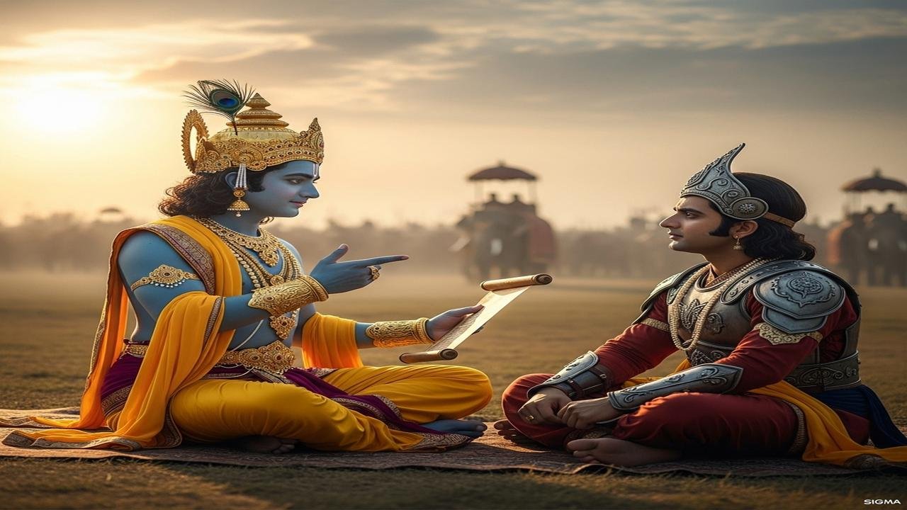 Krishna Explains the Five Causes of Action